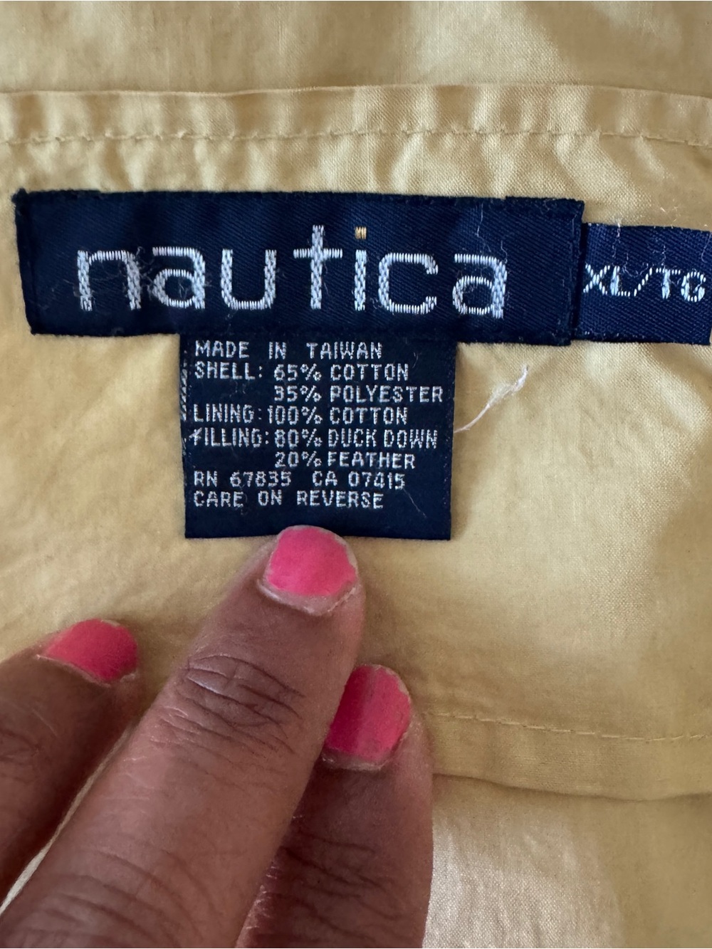 Vintage 1990’s Náutica feather/down parka with real fur collar.